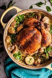 Creamy Lemon And Herb Pot Roasted Chicken Salt Lavender