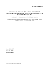 pdf crystallization and separation of kcl from carnallite