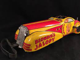 Vintage 1930 S Marx Tin Litho Blondie Jalopy Wind Up Toy Car Works N R Toy Car Wind Up Toys Toys