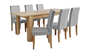 Shop for kitchen tables 6 chairs online at target. Buy Argos Home Miami Xl Extending Table 6 Grey Chairs Dining Table And Chair Sets Argos