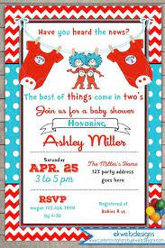 Thing One Thing Two Baby Shower Invitation Twins Baby Shower Invite Twins Baby Shower Invitations Twins Baby Shower Twin Boys Baby Shower