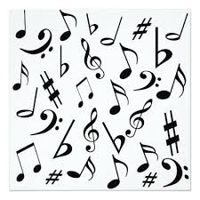 Black And White Music Notes Musical Notes Customizable Invitation Black White Zazzle Com In 2020 Music Notes Music Party Music Notes Drawing