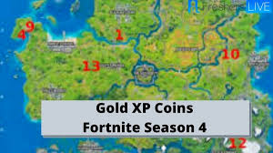 Now you can increase your xp earnings in fortnite, which you can later utilize for various purposes in the game. Fortnite Season 4 Gold Xp Coins Read More About Golden Xp Coins Locations And Gold Xp