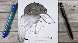 Comment dessiner une fille avec une casquette pour les débutants | Dessin  pas à pas - YouTube