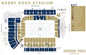 Bobby Dodd Stadium Map Georgia Tech Yellow Jackets