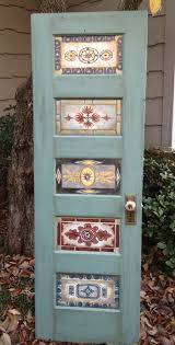 Wood Door Hand Painted Antique Vintage Wall Decor Or Wall Mount As Queen Headboard King Headboard Doors Repurposed Old Doors Old Door