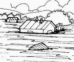 Dunia Sekolah Gambar Hitam Putih Drawing Alam Gambar Kartun Bencana Alam
