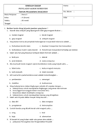 Kisi kisi dan soal uts pkn kelas 6 k13 semester 1. Soal Pas Tematik Kelas 6 Tema 5