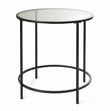 Better Homes Gardens Nola Side Table Black Finish Walmart Com In 2020 Black Side Table Side Table Glass Side Tables