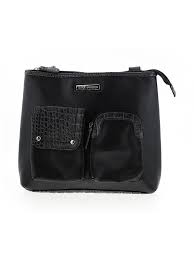 Details About Sag Harbor Women Black Crossbody Bag One Size