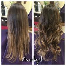 Straight Ombre Vs Curly Ombre Balayage Technique Brunette Balayage Hair Balayage Hair Short Hair Balayage