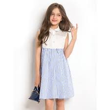 Dress Girl 10 Year Summer Dress Sleeveless Striped Hollowed Dress For Toddler Girl Age 6 7 8 9 10 11 12 13 14 Years Kid Kids Dress Summer Dresses Kids Dresses