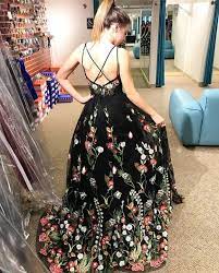 From dream wedding dresses and party outfits to perfect prom and evening dress designs, you're sure to find a fabulous style to match every occasion. Black Flower Prom Dress Cheap Long Plus Size Prom Dress Vb4608 Demidress Com