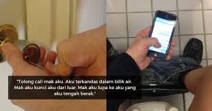 Buka tombol pintu yang terkunci dari dalam guna sekeping kertas. Terkunci Dalam Tandas Seorang Lelaki Text Kawannya Untuk Text Ibunya Untuk Bukakan Pintu