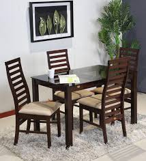 Find the ideal 4 seater dining set to suit your family at danetti. Buy New Kingstone 4 Seater Dining Set In Brown Colour By Parin Online Contemporary 4 Seater Dining Sets Dining Furniture Pepperfry Product