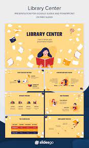 Advertise Your Library Center With This Creative Presentation Download It As Google Slides Theme And Powerpoint Template Presentasi Belajar Perpustakaan