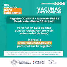 ¿qué son los certificados de vacunación covid? Si Tienes Entre 50 A 59 Anos Registrate A Partir Del Sabado Ministerio De Salud Publica Y Bienestar Social