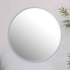 Large round silver wall mirror. Large Round Silver Wall Mirror Vintage Living Room Hallway Home Decor Display Ebay
