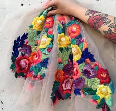 Maybe you would like to learn more about one of these? Dense Flower Embroidery On Tulle Turns Clothing Into Wearable Bouquets