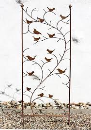 Dandibo Rankhilfe Mit Vogel 120705 Rankgitter Aus Metall H 150 Cm B 50 Cm Kletterhilfe Rankgitter Rankhilfe