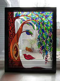 Family Tree Art Glass Painting Wall Decor Tree Of Life Etsy In 2021 Family Tree Art Glass Painting Patterns Tree Art