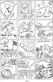 Pick these color schemes to bring you luck in 2021. Months Of The Year Coloring Page From Http Fichadeingles Blogspot Com 2011 06 Months Of Year Exercises Html Fichas Ingles Para Ninos Anos En Ingles