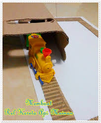 Membuat kereta api dari kertas…. Diy Membuat Rel Kereta Api Mainan Keluarga Biru