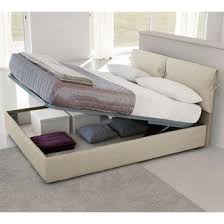 Lit Coffre Tissu Dehoussable Fab Italienne Dim Hors Tout 212 X 175 X 100 Lit Coffre Lit Rangement Lit