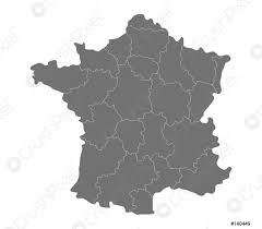 Detaillierte karten von frankreich in höher auflosung. Frankreich Karte Mit Regionen Stock Vektorgrafi Crushpixel