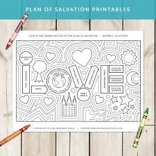 Plan Of Salvation Love Cutouts Coloring Page Download Etsy Plan Of Salvation Coloring Pages How To Plan