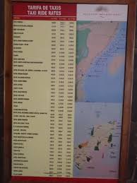 Taxi Fare Chart Picture Of Valentin Imperial Riviera Maya