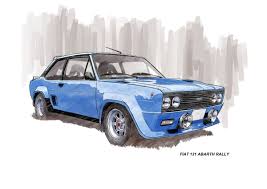 fiat 131 abarth rally 車 イラスト ラリーカー カーデザイン