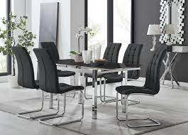 Maybe you would like to learn more about one of these? Enna Black Glass Extending Dining Table And 6 Murano Chairs Furniturebox