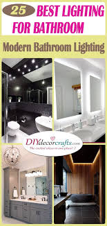 Bathroom lighting ideas your bathroom lighting design requires task lighting (for getting ready each day), ambient lighting (for the rest of the bathroom) and mood lighting (for bubble baths, naturally). Best Lighting For Bathroom Modern Bathroom Lighting