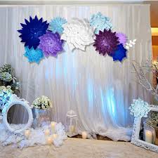 Use these lovely flowers to create any sized design that you wish; Birthday Wall Decor Party Decoration 20cm Large Paper Flowers Backdrop Buy At A Low Prices On Joom E Commerce Platform