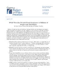 Snap Provides Needed Food Assistance To Millions Of People