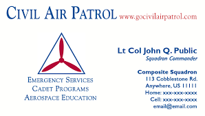Use a word business card template to design your own custom cards by adding a logo or tagline. Business Card Templates Civil Air Patrol National Headquarters