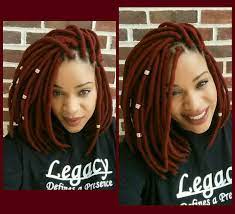 Red Yarn Locs Crochet Braids I Am In Love With This Look Faux Locs Hairstyles Hair Styles Yarn Braids Styles