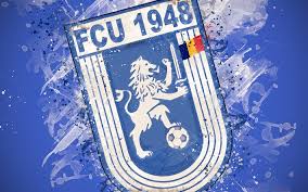 Semifinala cupei uefa (cea mai buna performanta a universitatii). Download Wallpapers Fc Universitatea Craiova Fcu 1948 Craiova 4k Paint Art Logo Creative Romanian Football Team Liga 1 Emblem Blue Background Grunge Style Craiova Romania Football For Desktop Free Pictures For Desktop Free