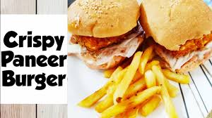 Crispy Paneer Burger Recipe Kfc Style Paneer Zinger Burger Recipe Homemade Paneer Burger Recipe Youtube