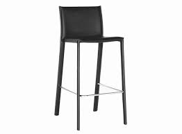 A bar stool should be tall enough that it allows sit comfortably at the bar or counter but provide sufficient space so that your legs fit beneath the counter without rubbing. Crawford Black Leather Counter Height 24 Bar Stool Set Of 2 Interior Express