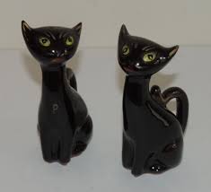 Black And White Cat Salt And Pepper Shakers Vintage Japan Black Cat Glazed Redware Salt And Pepper Shakers Set Salt And Pepper Vintage Cat Shakers