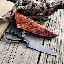 It S Not Just A Knife Kit To Me It S A Piece Of Art And I Love Looking At It The Tattoo Ink Really Makes The Whole Piec Blacksmithing Railroad Spikes Forging