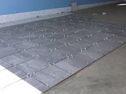 Our New White And Gray Porcelain Tile Garage Floor Installation Gray Porcelain Tile Floor Installation Garage Floor