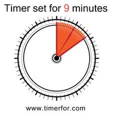 When timer comes to zero minutes, zero seconds and zero milliseconds, alarm will start ringing. Set Timer For 9 Minutes Online Countdown Timer