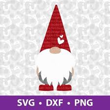 Gnome Svg Valentines Gnome Svg File For Cricut Layered And Etsy Svg Files For Cricut Gnomes Valentine Decorations