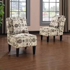 Handy Living Dani Armless Accent Chair Set Of 2 Geometric Circles Walmart Com Accent Chairs Armless Accent Chair Accent Chair Set