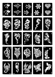 Henna Temporary Tattoo Body Art Sticker Glitter Stencil Kidstattooremoval Glitter Henna Sticker Art Airbrush Body Art