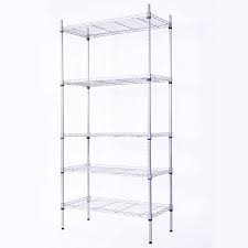 Zimtown 5 Tier Layer Garage Wire Steel Rack Shelving Steel Home Heavyduty Storage Shelf Walmart Com Wire Storage Shelves Steel Racks Storage Shelves