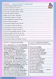 Pin By Danae Liarou On Education In 2020 Reported Speech Indirect Speech Grammar Worksheets